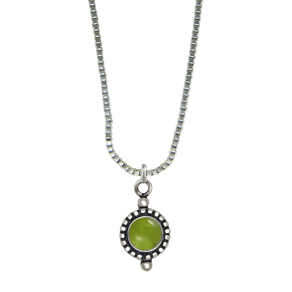 Sterling Silver Little Peridot Pendant Necklace